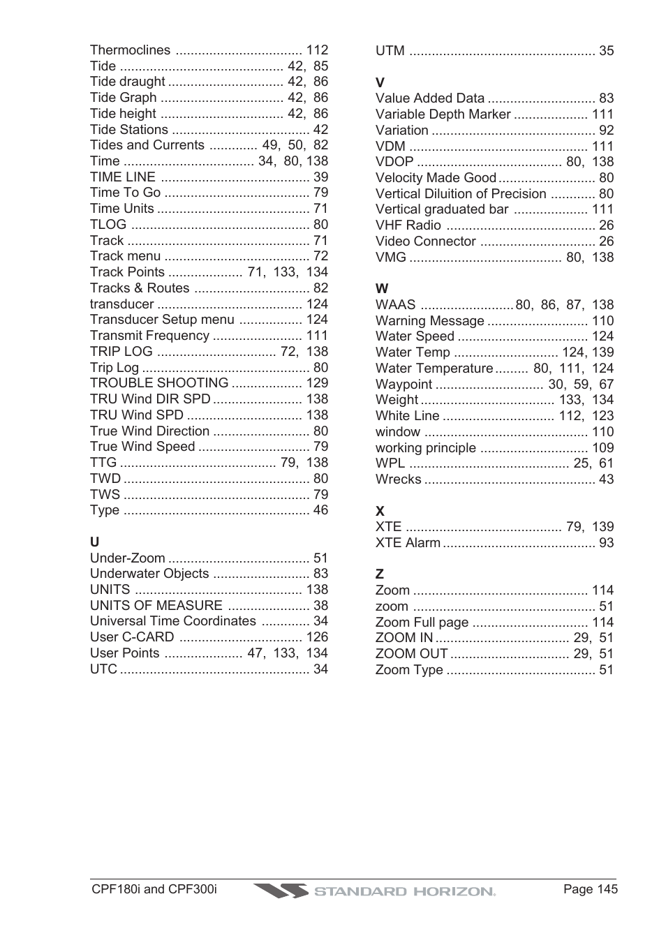 Standard Horizon MAX CPF180I User Manual | Page 143 / 144