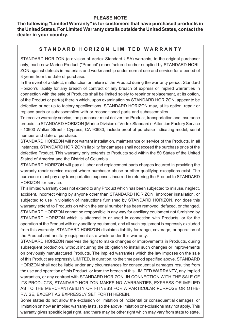 Standard Horizon MAX CPF180I User Manual | Page 144 / 144