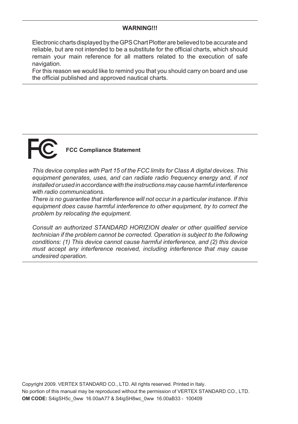 Standard Horizon MAX CPF180I User Manual | Page 2 / 144