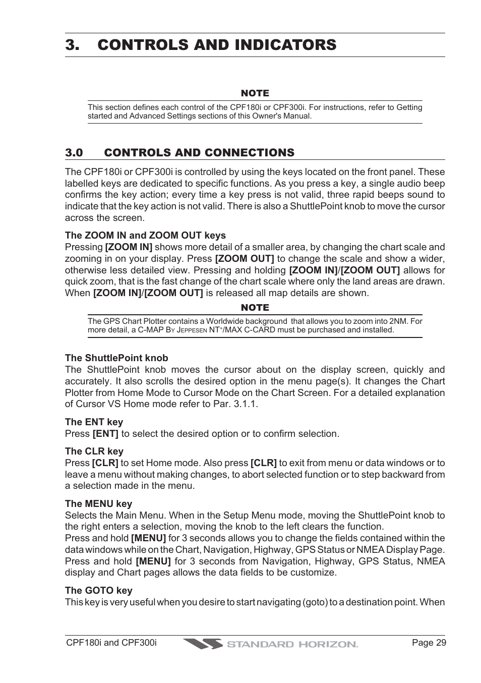 Controls and indicators, 0 controls and connections | Standard Horizon MAX CPF180I User Manual | Page 27 / 144