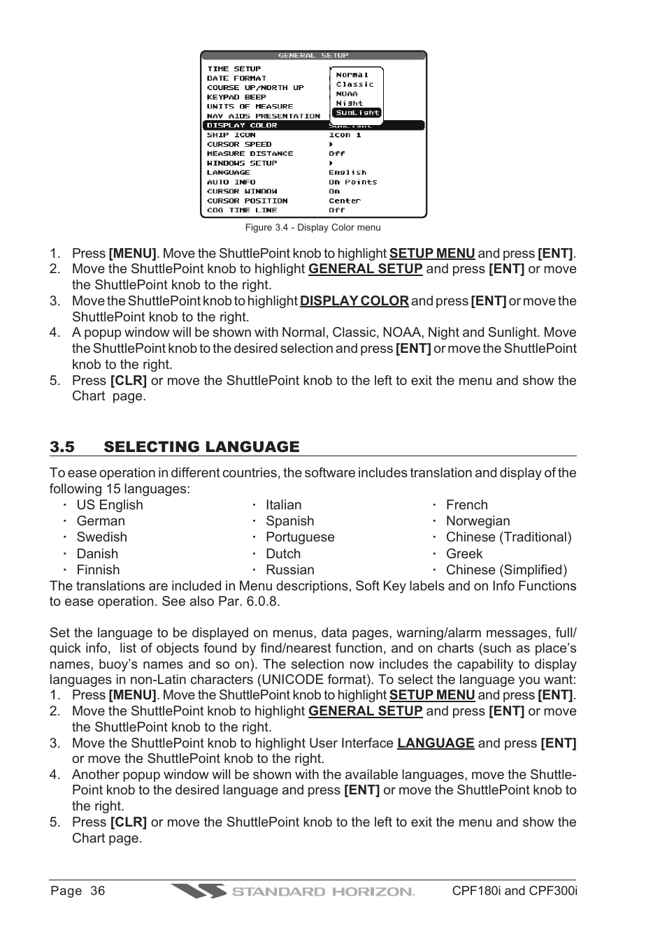 Standard Horizon MAX CPF180I User Manual | Page 34 / 144