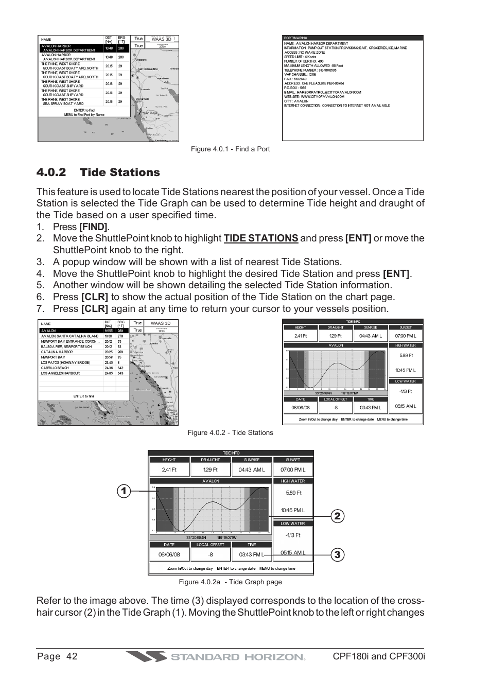 2 tide stations | Standard Horizon MAX CPF180I User Manual | Page 40 / 144