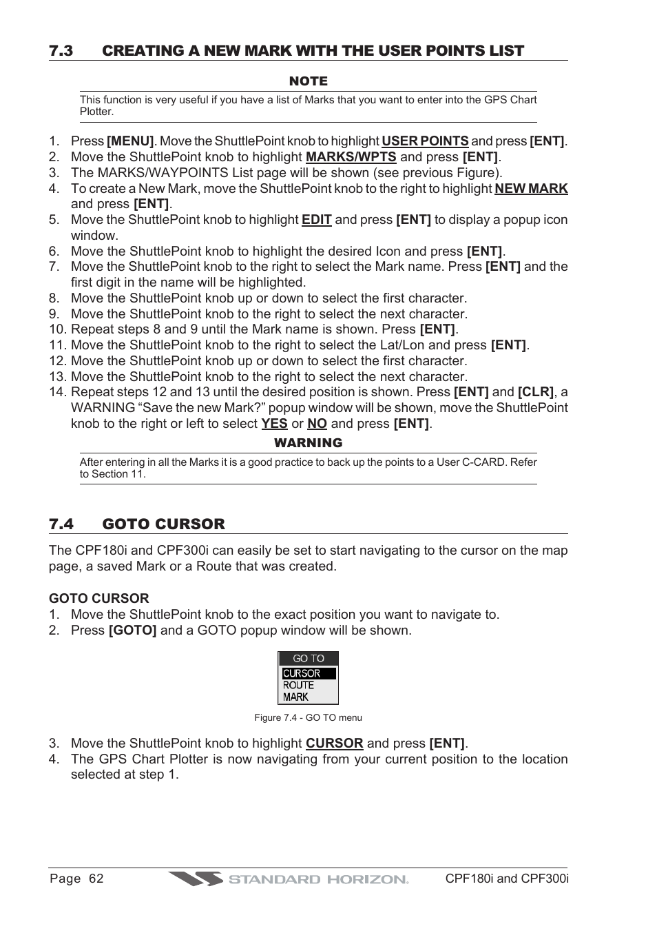 Standard Horizon MAX CPF180I User Manual | Page 60 / 144