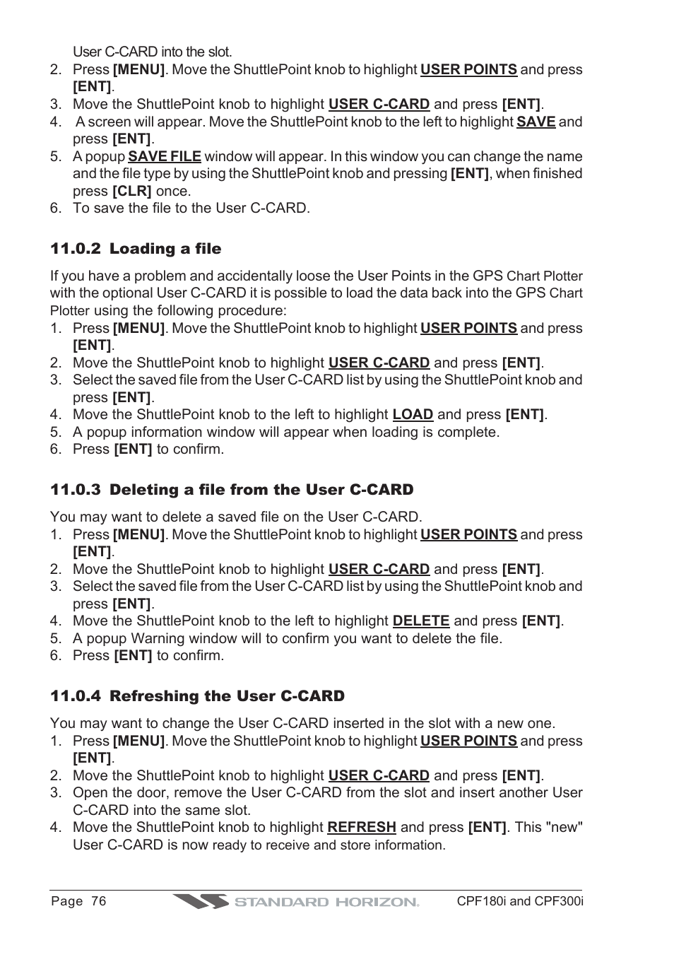 Standard Horizon MAX CPF180I User Manual | Page 74 / 144