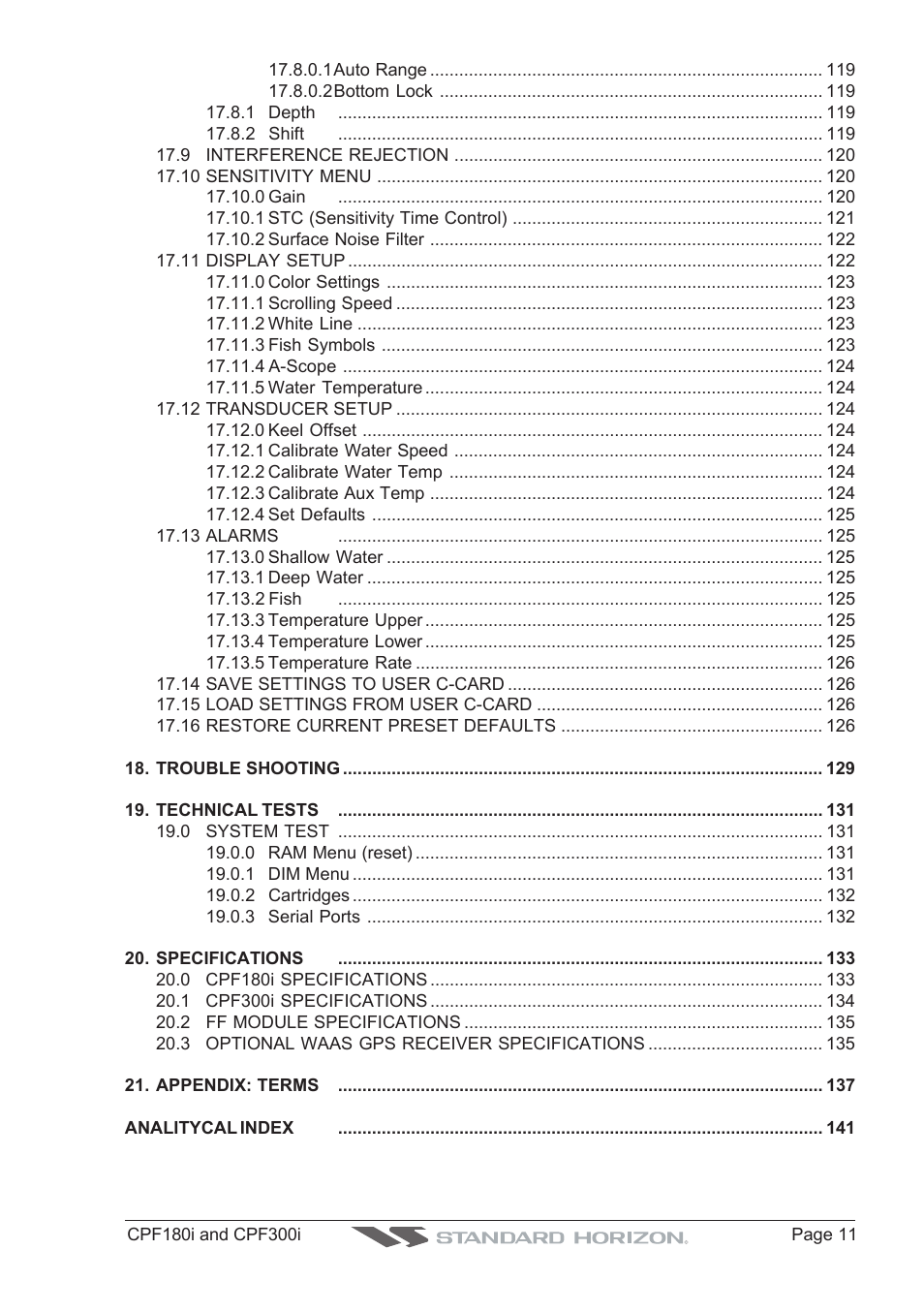 Standard Horizon MAX CPF180I User Manual | Page 9 / 144