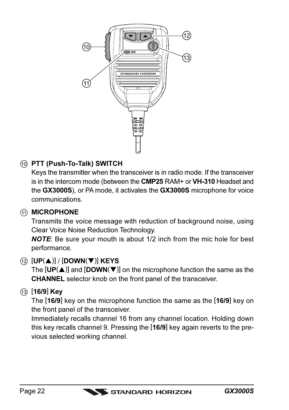 Standard Horizon MATRIX GX3000S User Manual | Page 22 / 100