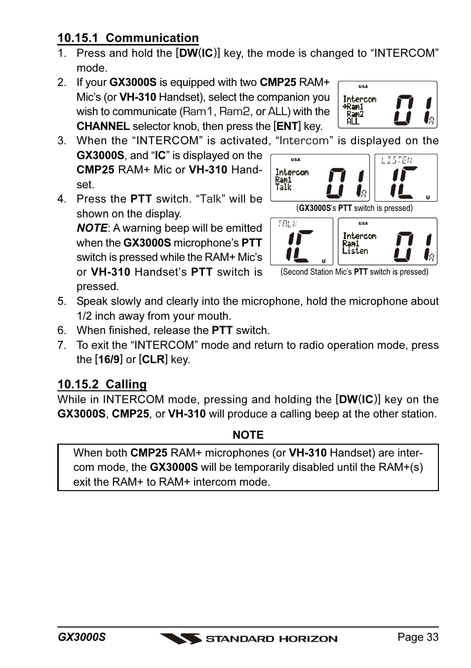 Standard Horizon MATRIX GX3000S User Manual | Page 33 / 100