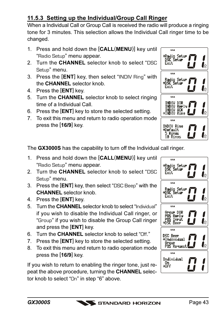 Standard Horizon MATRIX GX3000S User Manual | Page 43 / 100