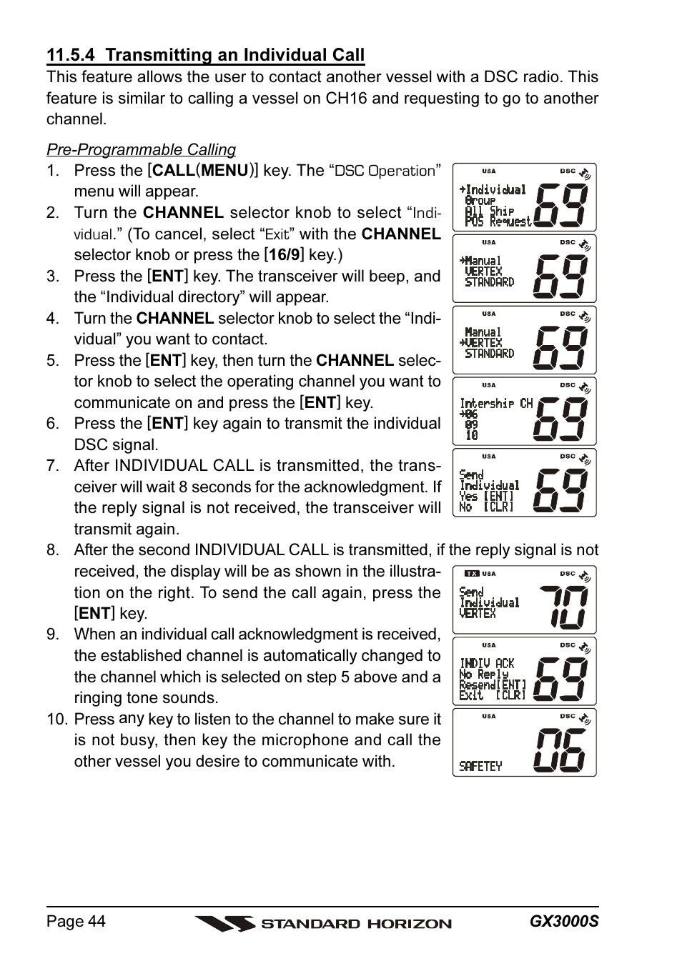 Standard Horizon MATRIX GX3000S User Manual | Page 44 / 100