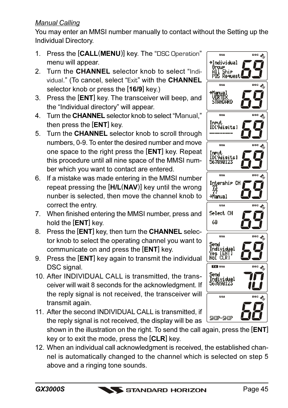 Standard Horizon MATRIX GX3000S User Manual | Page 45 / 100