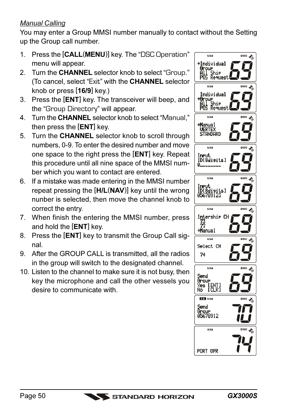 Standard Horizon MATRIX GX3000S User Manual | Page 50 / 100