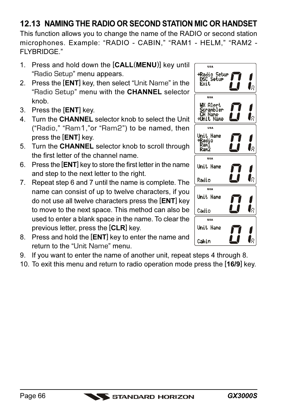 Standard Horizon MATRIX GX3000S User Manual | Page 66 / 100