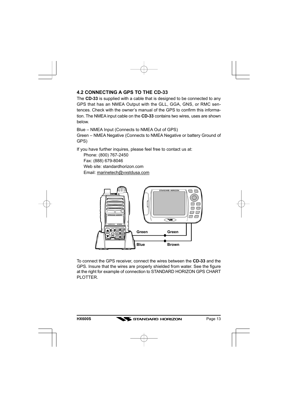Standard Horizon VHF/FM Marine Handheld Transceiver HX600S User Manual | Page 15 / 56