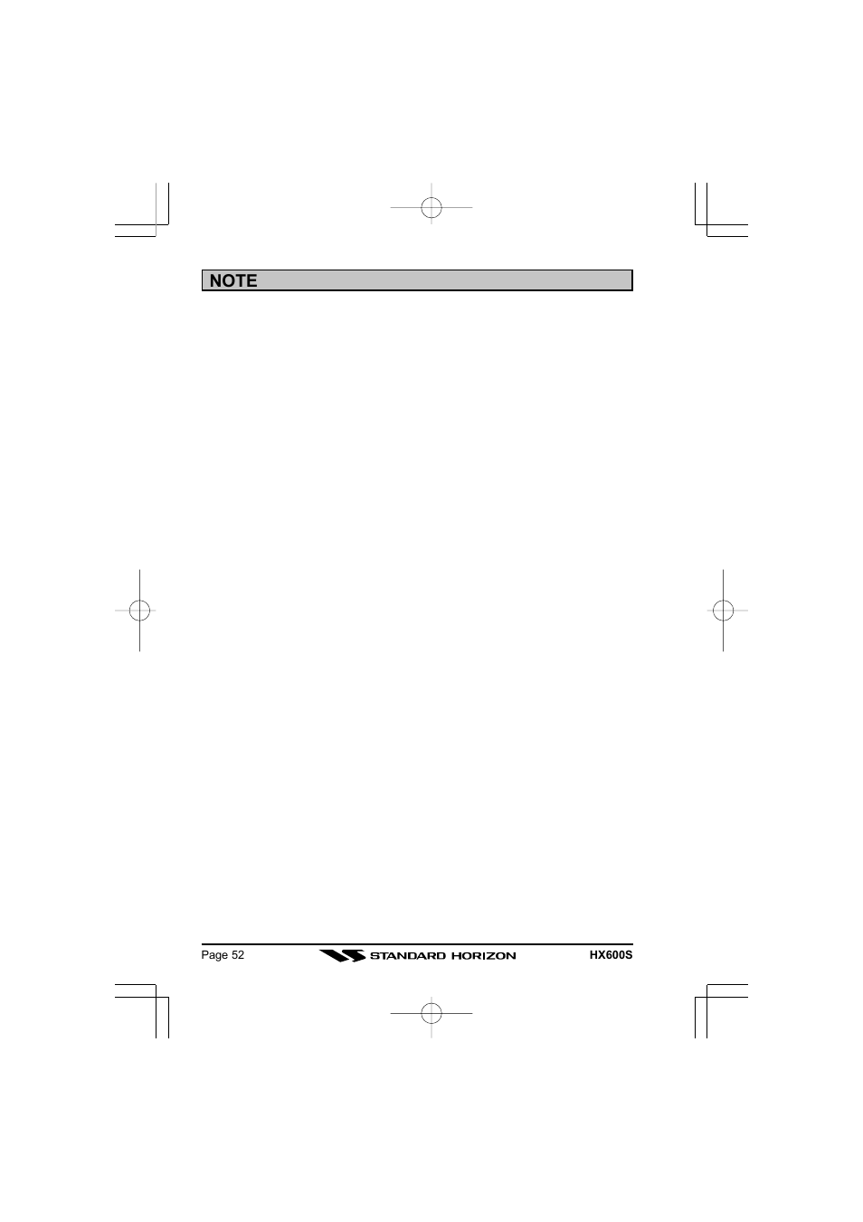 Standard Horizon VHF/FM Marine Handheld Transceiver HX600S User Manual | Page 54 / 56