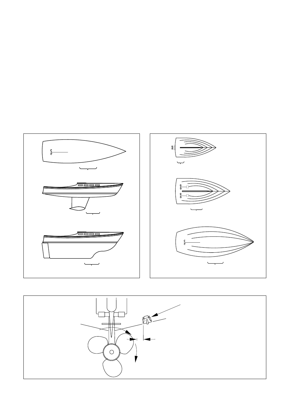 Transom installation, In-hull installation, Sailboats | Powerboats, Figure 6. transom mount transducer location, Figure 4. sailboat transducer, Figure 5. powerboat transducer | Standard Horizon DS41 User Manual | Page 13 / 17