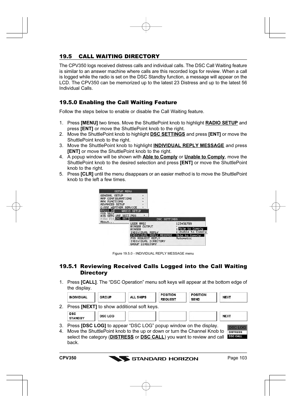 Standard Horizon CPV350 User Manual | Page 103 / 144