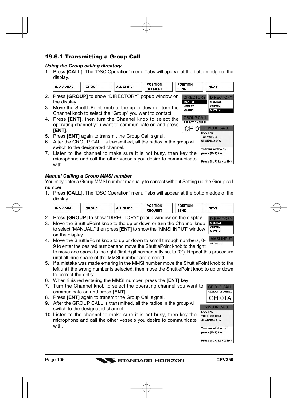Standard Horizon CPV350 User Manual | Page 106 / 144