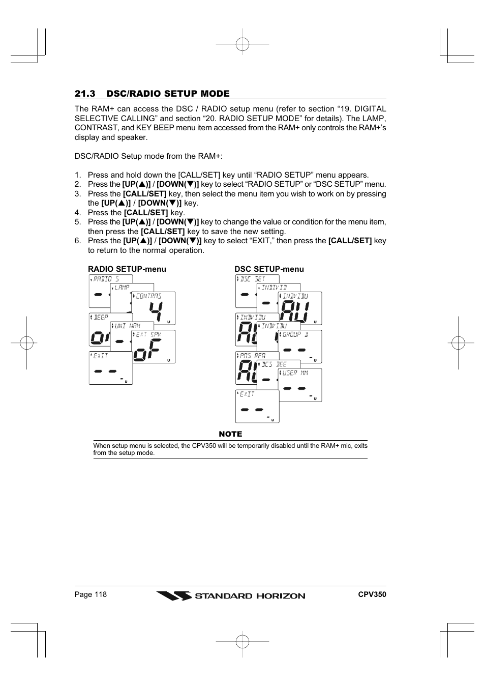 Standard Horizon CPV350 User Manual | Page 118 / 144