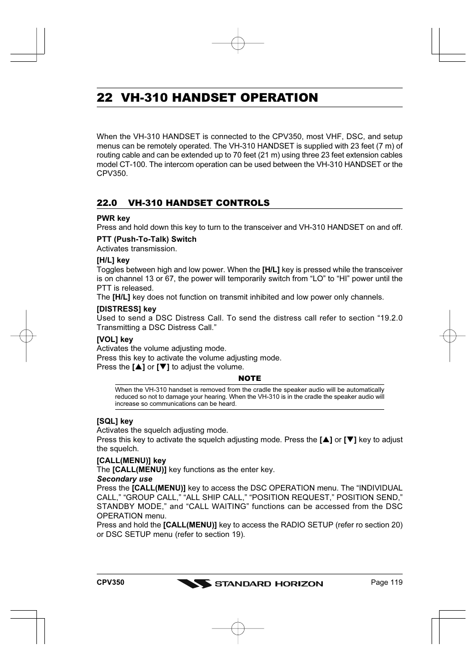 Standard Horizon CPV350 User Manual | Page 119 / 144