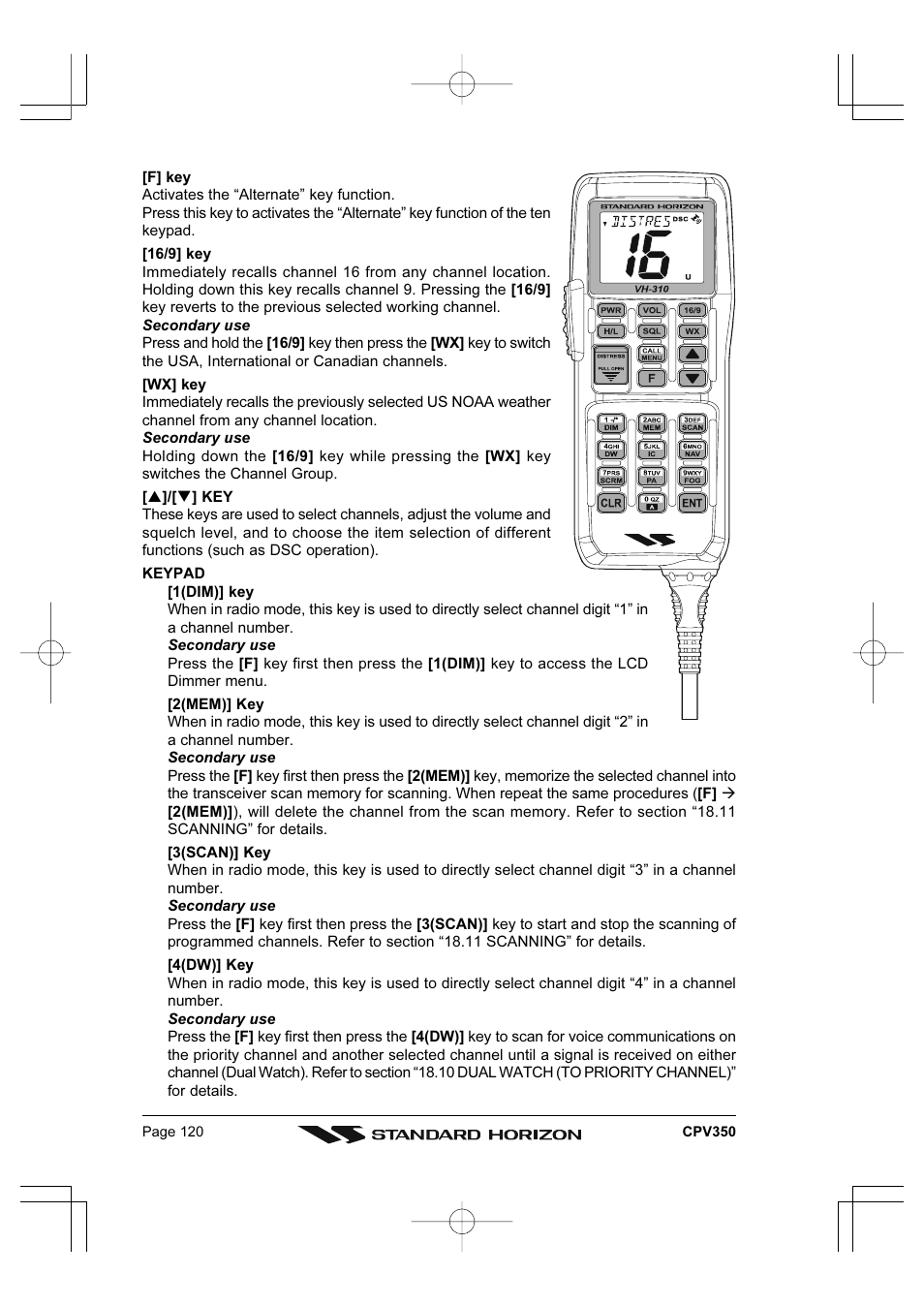 Standard Horizon CPV350 User Manual | Page 120 / 144