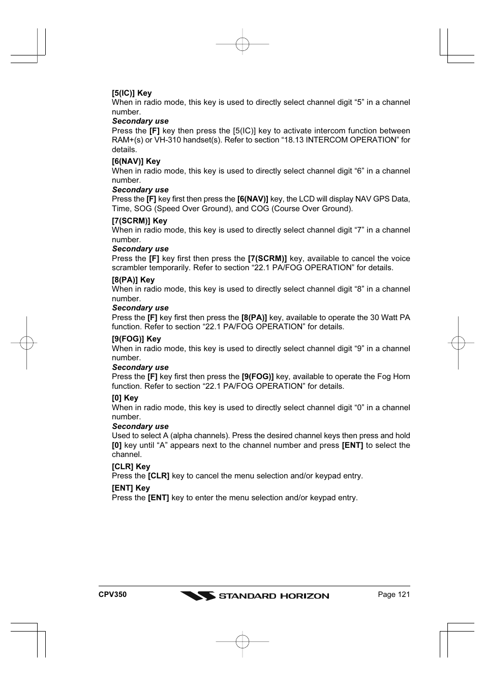 Standard Horizon CPV350 User Manual | Page 121 / 144