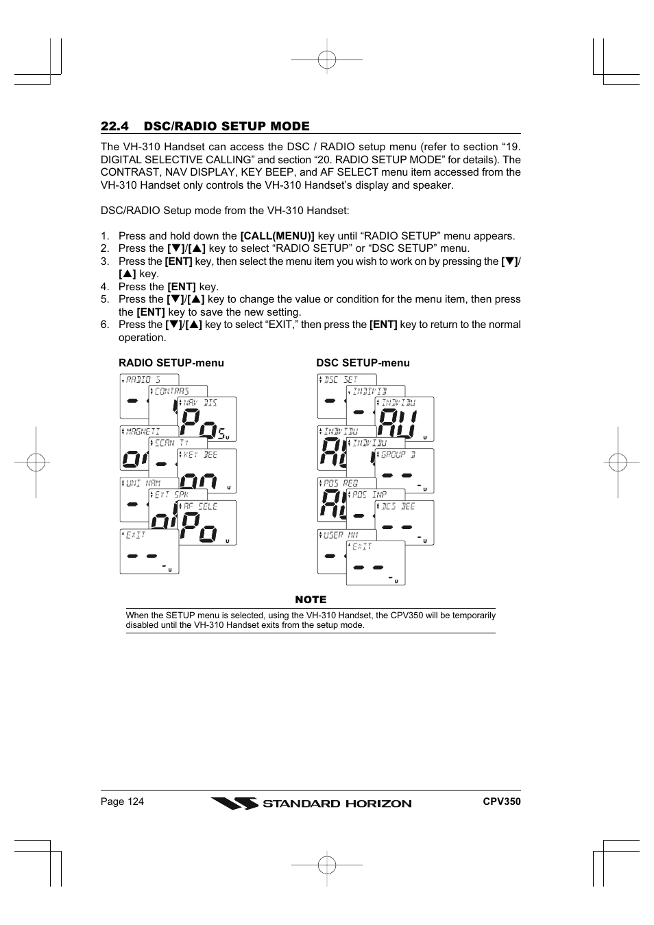 Standard Horizon CPV350 User Manual | Page 124 / 144