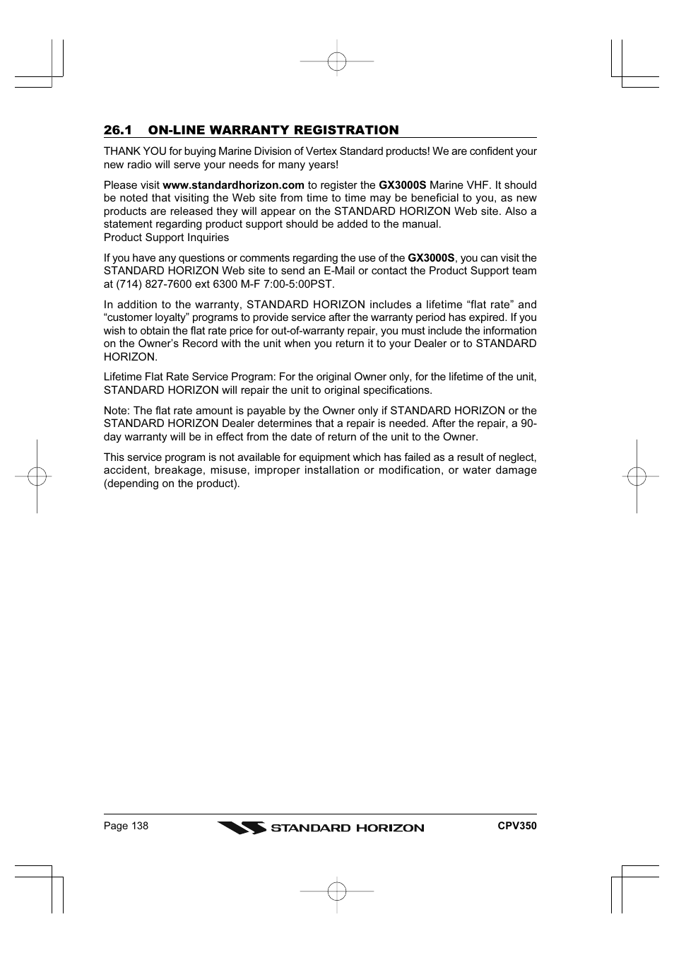 Standard Horizon CPV350 User Manual | Page 138 / 144