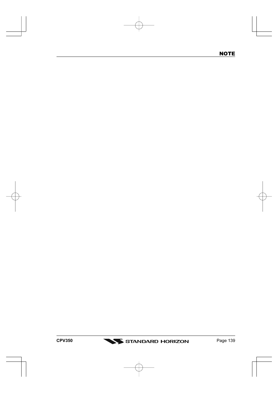 Standard Horizon CPV350 User Manual | Page 139 / 144