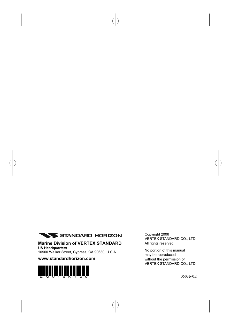 Standard Horizon CPV350 User Manual | Page 144 / 144