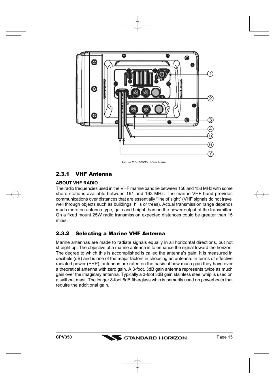 Standard Horizon CPV350 User Manual | Page 15 / 144