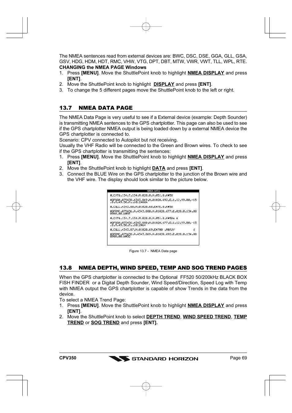 Standard Horizon CPV350 User Manual | Page 69 / 144