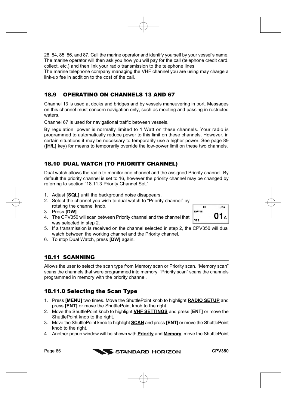 Standard Horizon CPV350 User Manual | Page 86 / 144