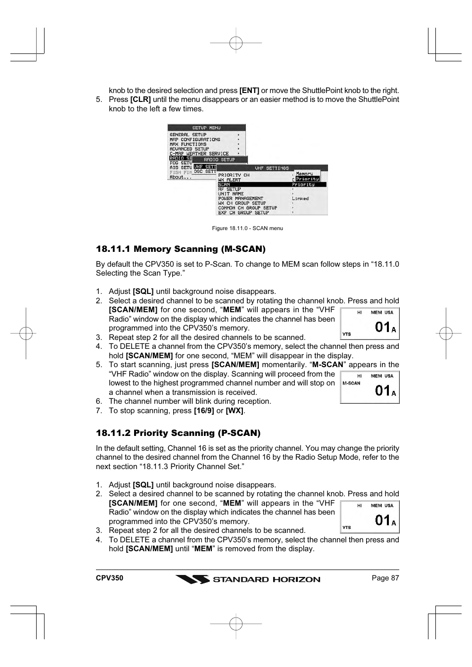Standard Horizon CPV350 User Manual | Page 87 / 144