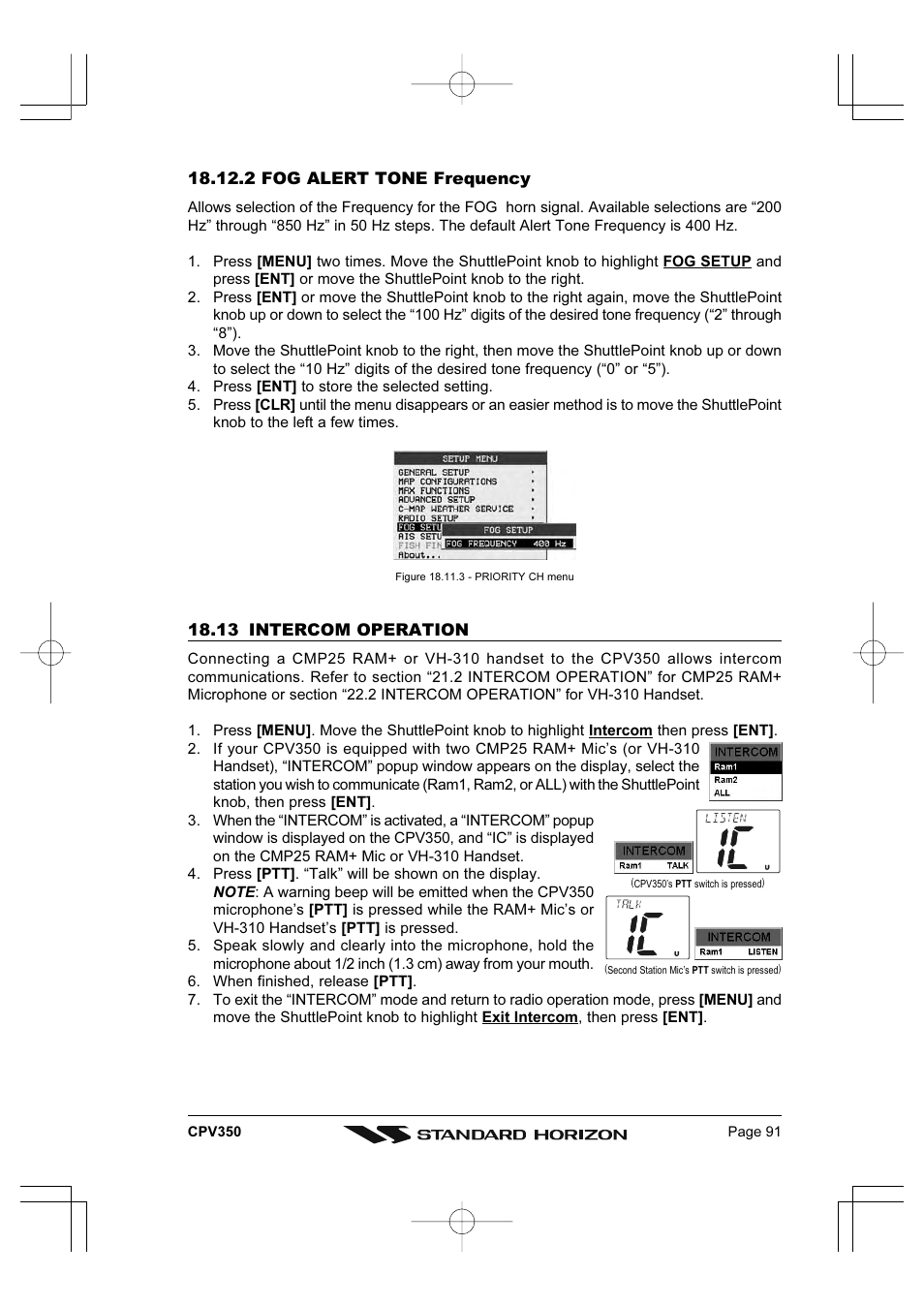 Standard Horizon CPV350 User Manual | Page 91 / 144