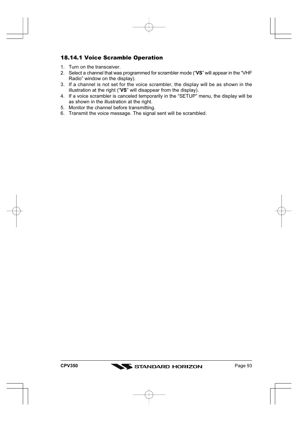 Standard Horizon CPV350 User Manual | Page 93 / 144