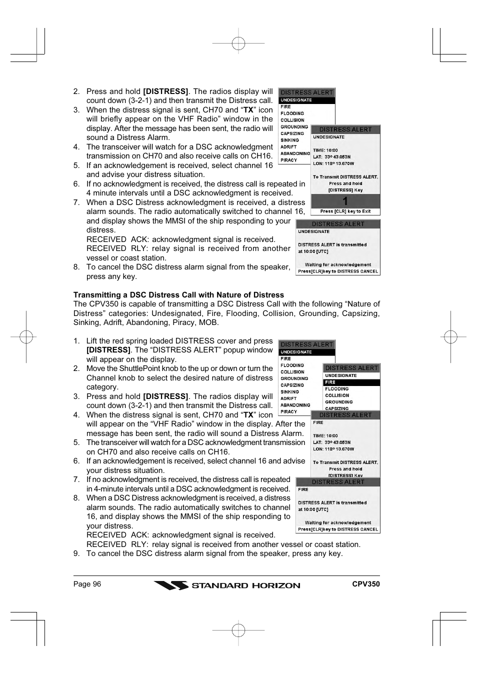 Standard Horizon CPV350 User Manual | Page 96 / 144