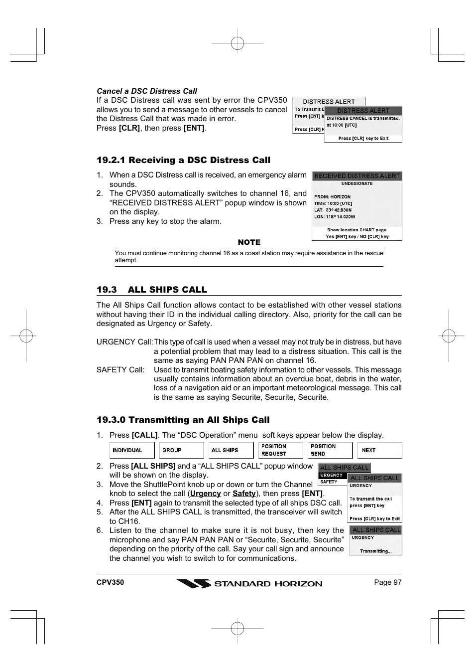 Standard Horizon CPV350 User Manual | Page 97 / 144
