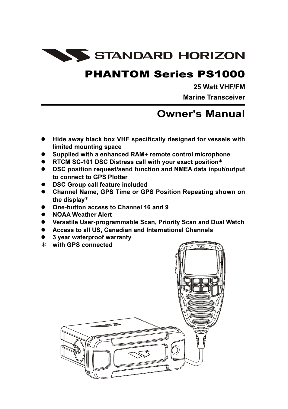 Standard Horizon PHANTOM PS1000 User Manual | 68 pages