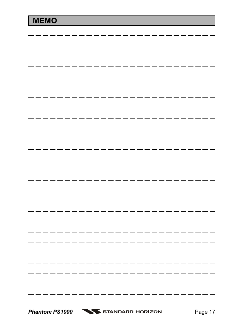 Standard Horizon PHANTOM PS1000 User Manual | Page 17 / 68