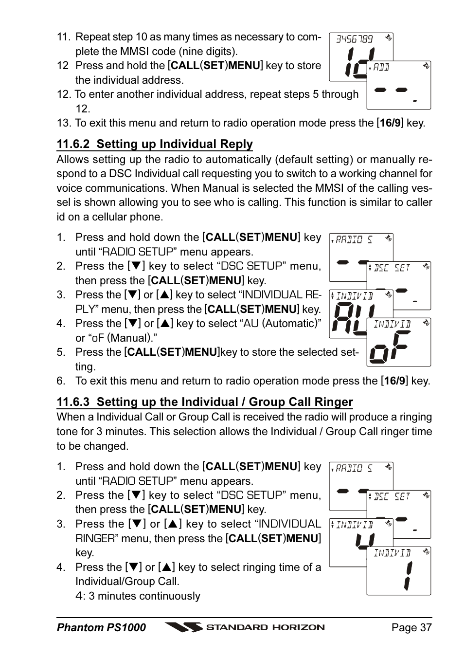 Standard Horizon PHANTOM PS1000 User Manual | Page 37 / 68