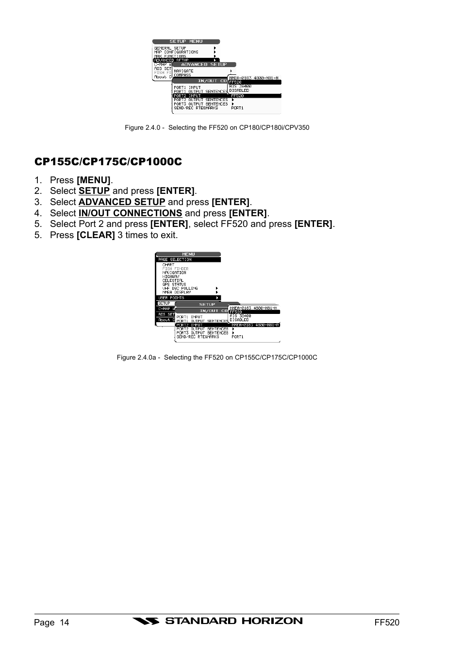Standard Horizon Ff520 User Manual | Page 12 / 42