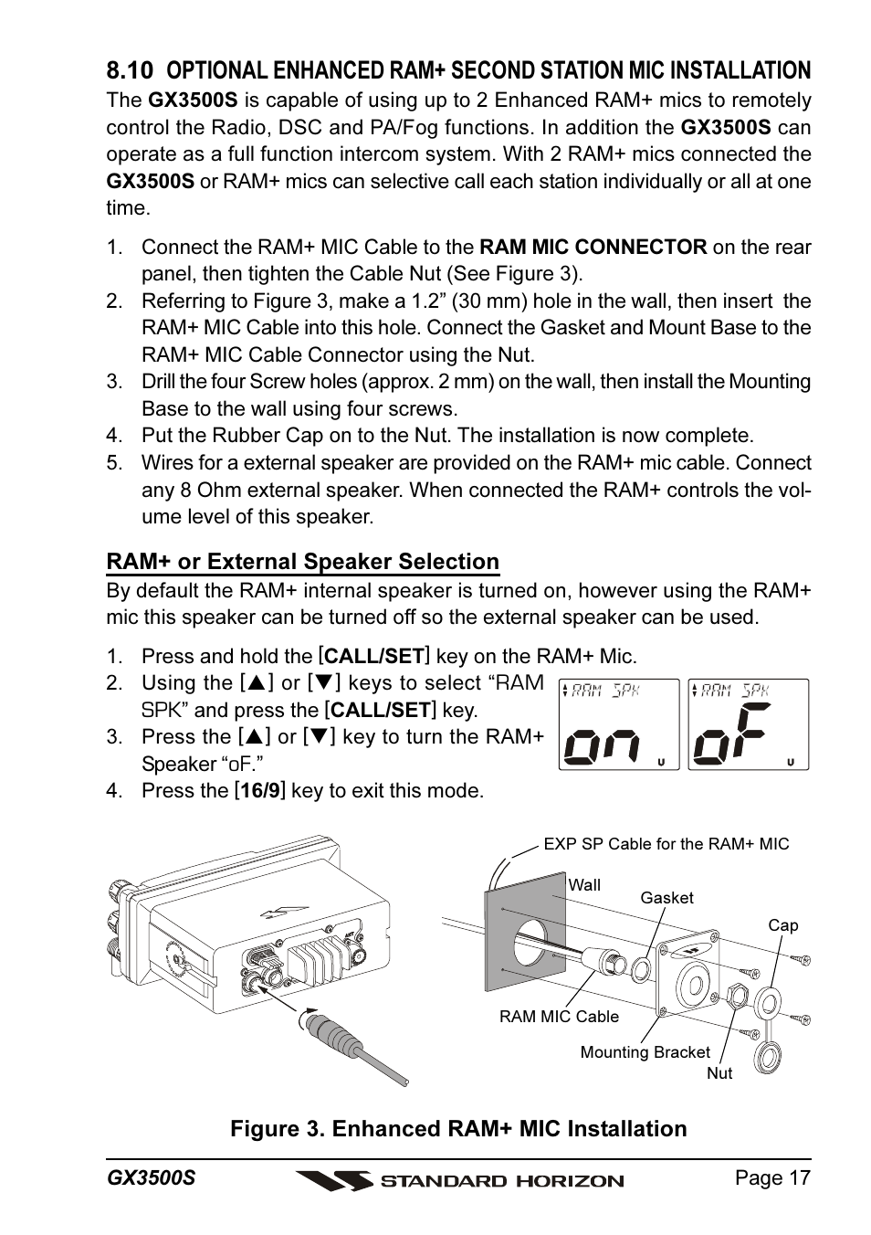 Standard Horizon QUANTUM Series GX3500S User Manual | Page 17 / 88