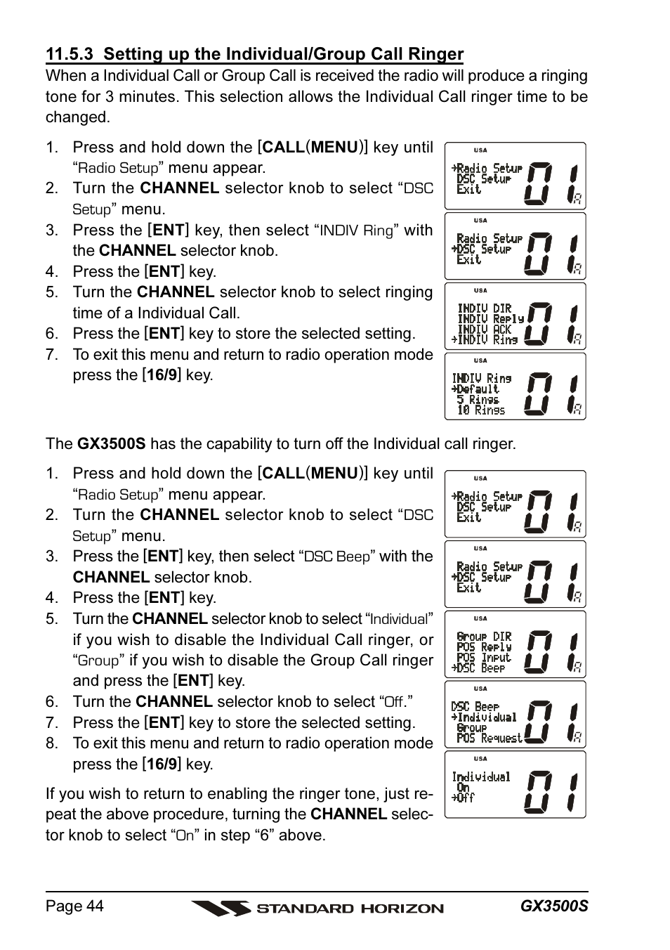Standard Horizon QUANTUM Series GX3500S User Manual | Page 44 / 88