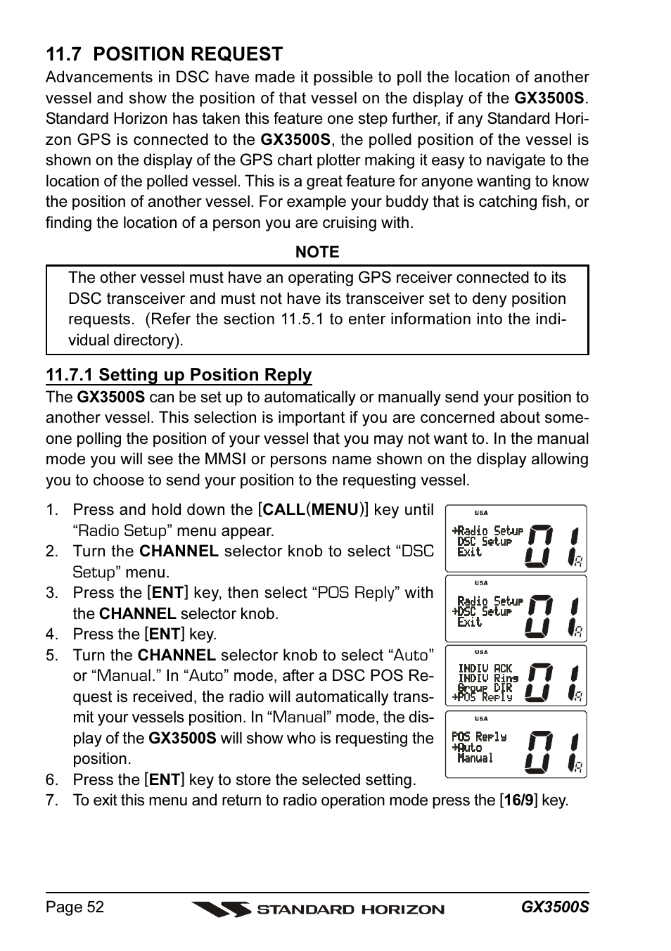 7 position request | Standard Horizon QUANTUM Series GX3500S User Manual | Page 52 / 88