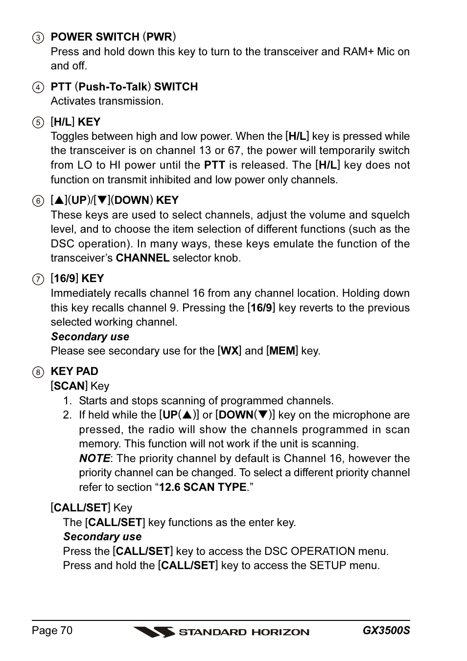 Standard Horizon QUANTUM Series GX3500S User Manual | Page 70 / 88