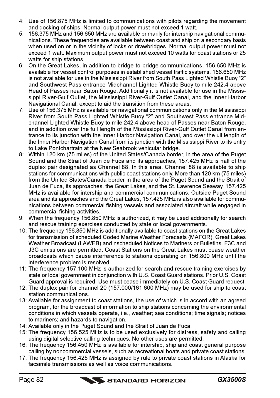 Standard Horizon QUANTUM Series GX3500S User Manual | Page 82 / 88