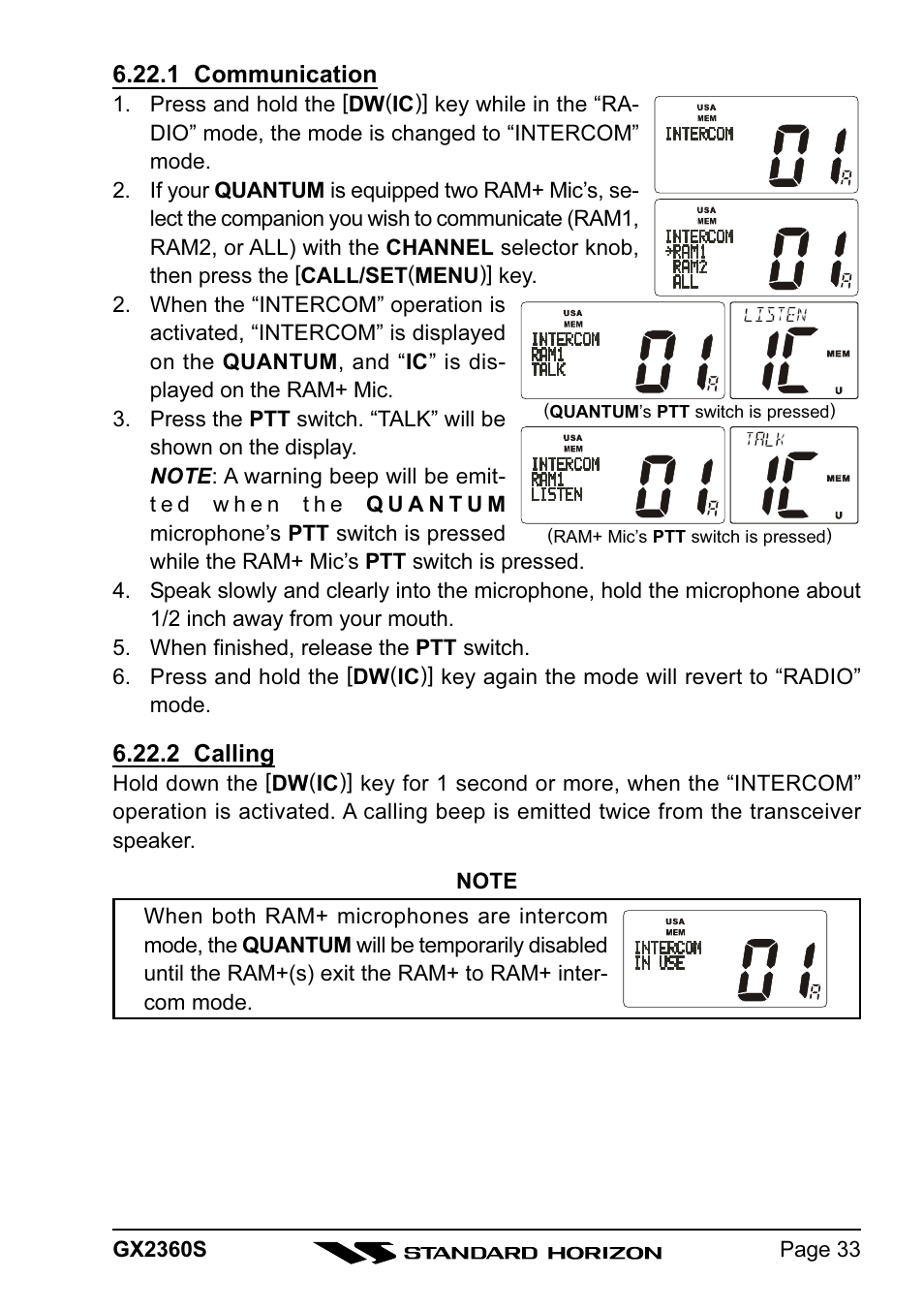 Standard Horizon QUANTUM GX2360S User Manual | Page 33 / 76