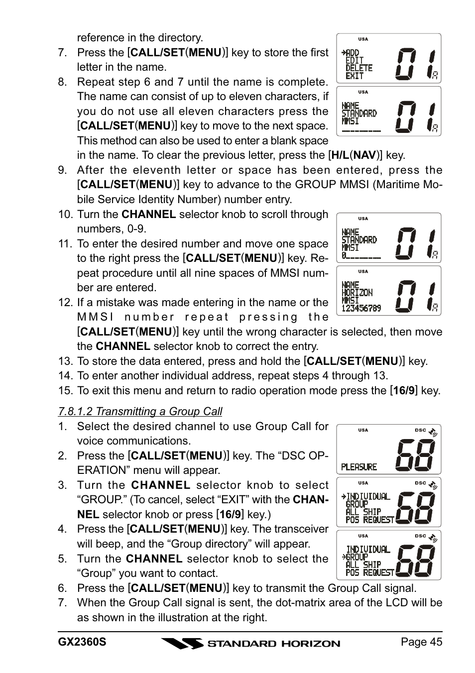 Standard Horizon QUANTUM GX2360S User Manual | Page 45 / 76