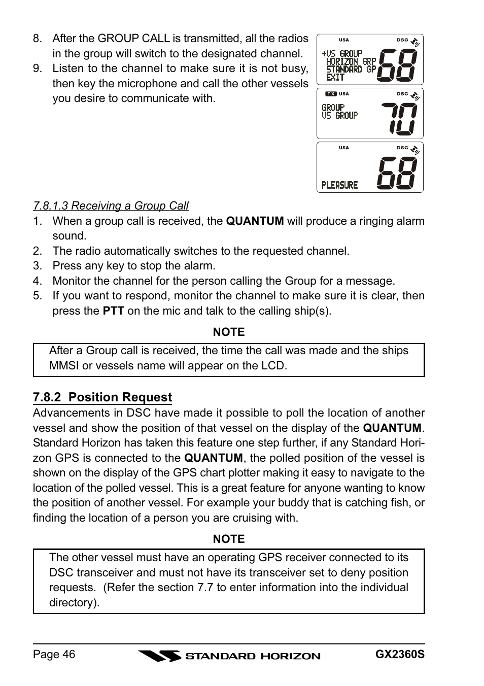 Standard Horizon QUANTUM GX2360S User Manual | Page 46 / 76