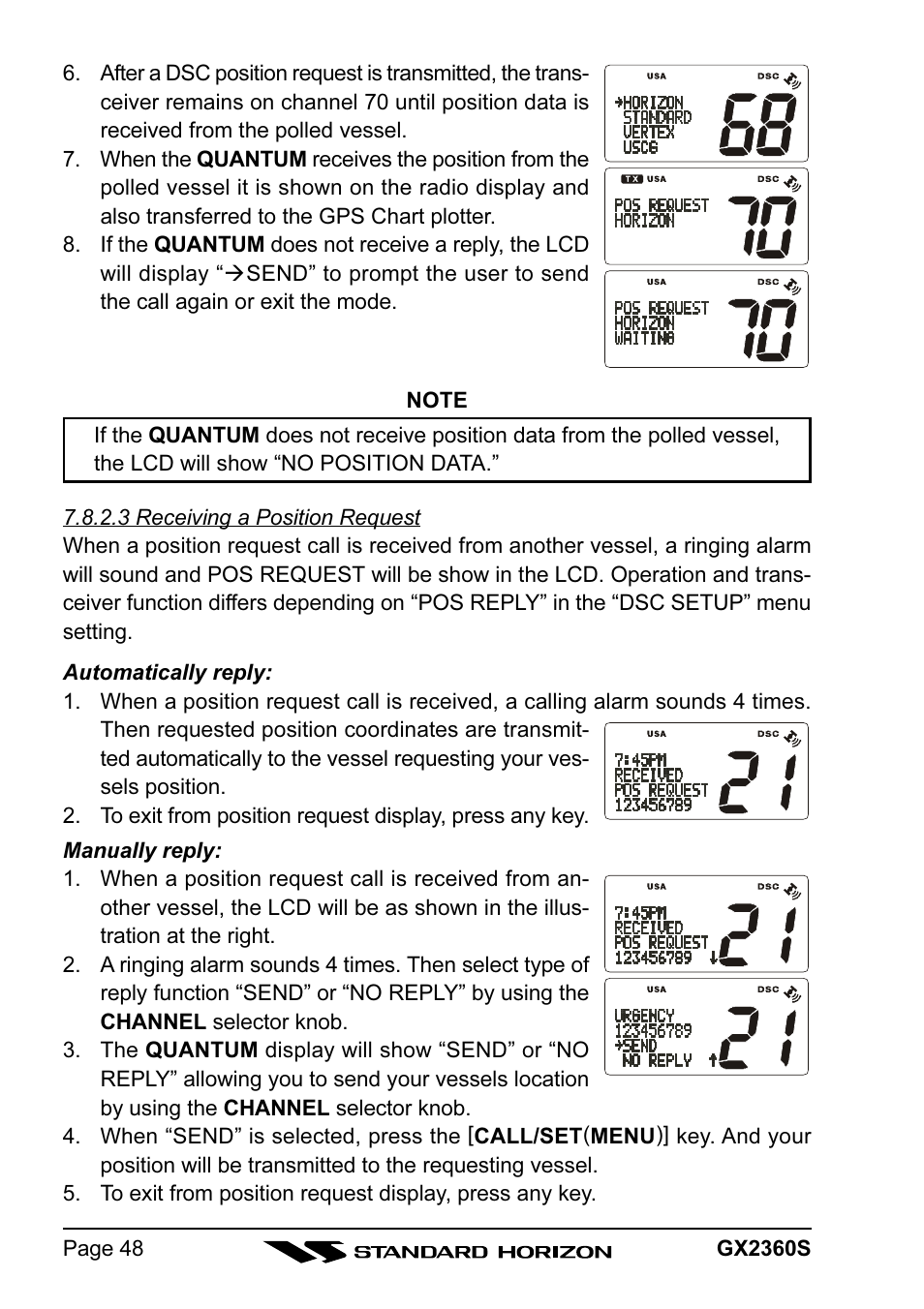 Standard Horizon QUANTUM GX2360S User Manual | Page 48 / 76